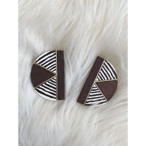 Vintage zebra earrings